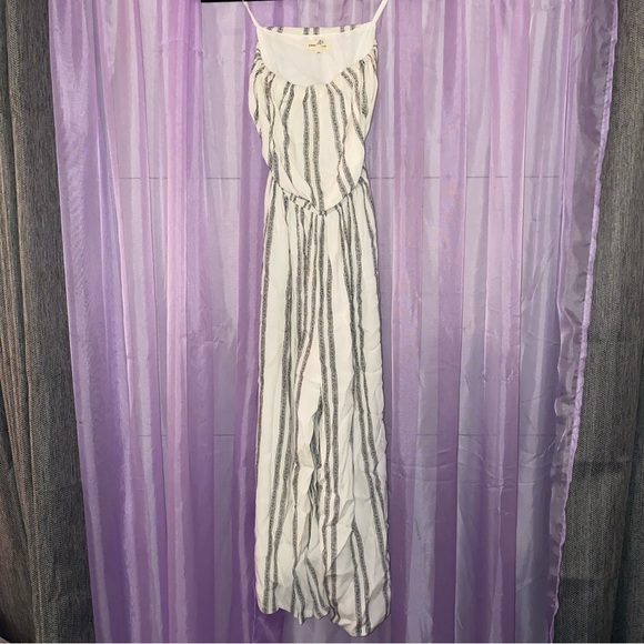 Urban Outfitters Silence + Noise Striped Strapless Capri Jumpsuit - Picture 1 of 3